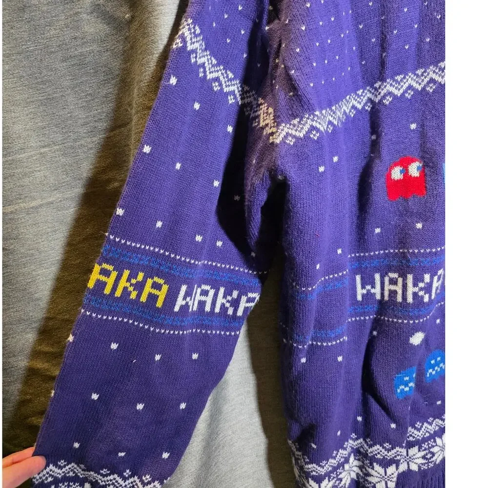 Numskull Christmas Ugly Sweater Pac-Man Purple Size 3XL Unique WAKA - Picture 3 of 9